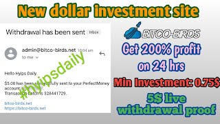 Crypto-birds.com! New dollar investment site: paying 200% profit for 24 hrs! Min invest: 0.75$