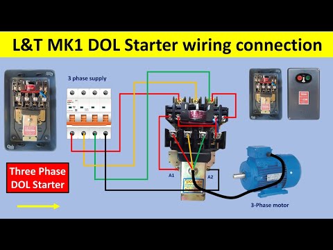 L&T MK1 DOL Starter Wiring Connection Diagram Explained | Step-by-Step Tutorial