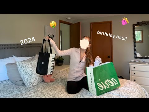 2024 birthday haul! 🛍️🤑🎉 lulu, aerie, sol de janeiro, summer fridays, etc.