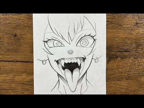 How to draw crazy anime character step-by-step | Easy to draw