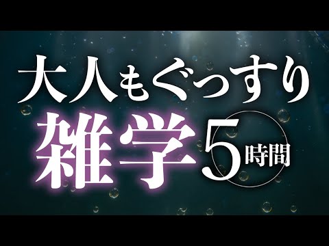 【睡眠導入】大人もぐっすり雑学5時間【合成音声】