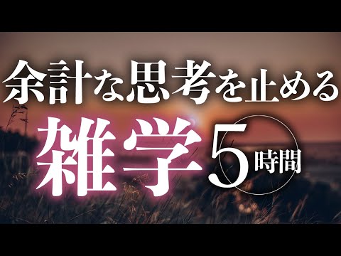 【睡眠導入】余計な思考を止める雑学5時間【合成音声】