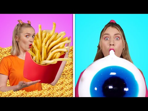 So Much Chocolate🍫!? *Big, Medium and Small Plate Food Challenge* by Gotcha! Viral