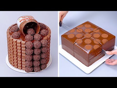 NUTELLA Cake Decorating Recipe You Should Try | Fancy Cake For Party | So Tasty Cake