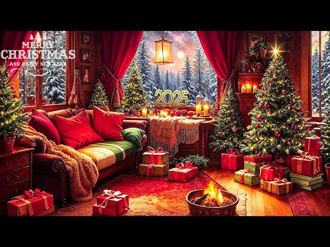 Beautiful Instrumental Christmas Music with Fireplace🔥Best Christmas Playlist for Calm, Relax, Study