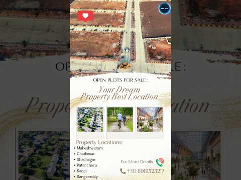 Open Plots for Sale at your Dream Locations...