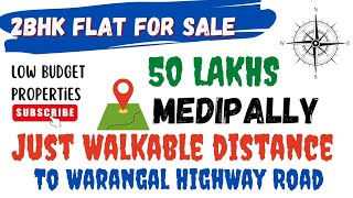 Resale Flat for Sale in Medipally | Just Walkable distance to Warangal HighWay Road | Below 50 Lakhs