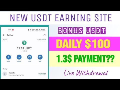 New USDT Earning Site 2023 Today | New Investment Site | Online Jobs At Home on Mobile