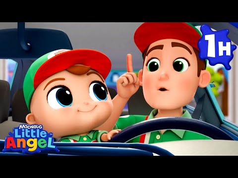 Drive My Car (Baby John edition) | Little Angel | Melody Time: Moonbug Kids Songs