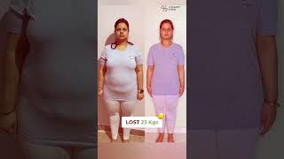 23 Kgs WEIGHT LOSS | Belly Fat gone!  #weightloss #fatloss #transformation