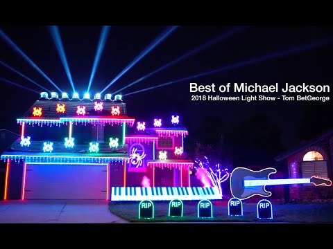 Best of Michael Jackson Halloween Light Show 2018