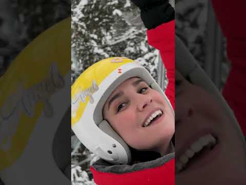 Let's ride the chairlift! #wintersports #caitiesclassroom #fieldtrip #shorts #upanddown