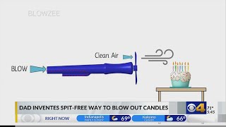 Spit-free candle blowing