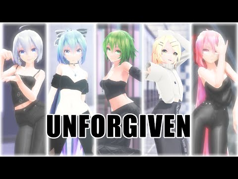 【MMD】LE SSERAFIM - "UNFORGIVEN"【Tda GUMI×Miku×Rin×Haku×Luka】