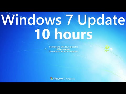 Windows 7 Update Screen REAL COUNT 10 hours 4K Resolution