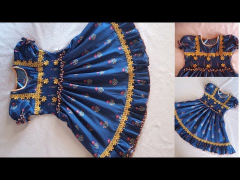 New Frock Design 2024 Cutting and Stitching || Frock Cutting and Stitching