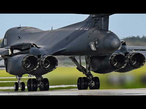 B-1B Lancer Bombers Take Off at Andersen Air Force Base U.S. Air Force