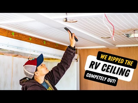 HOW TO REPLACE AN RV CEILING || MOTORHOME RENOVATION || RV RENO