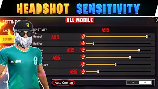 Headshot Sensitivity 🔥 || Free fire headshot setting in tamil || All mobile one tap sensitivity ✅