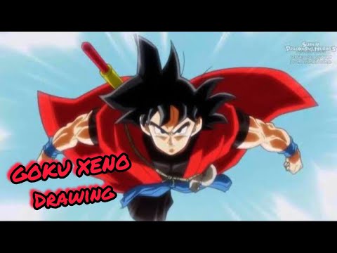 madara desenhando goku xeno 💪 drawing goku xeno - [super dragon ball heros]