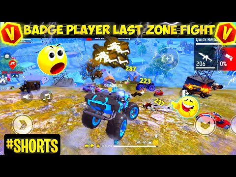 V Badge Player Last Zone Fight With Grandmaster Players 🥵| Must Watch | #Shorts #Short #freefire