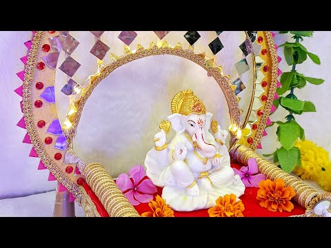 Ganpati decoration ideas / DIY Ganesh chaturthi Decor 2024