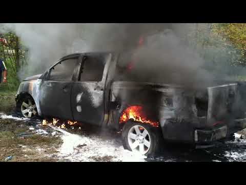 Truck on Fire Belo Park and Ride US 119 Lenore Volunteer Fire Department October 12 2011