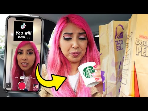 TIKTOK FILTERS Choose my FOOD for 24 HOURS!