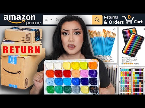 I Bought RETURNED Art Supplies From Amazon *badly damaged*