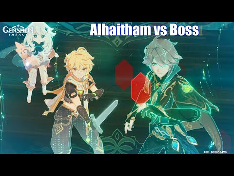 Genshin Impact - Alhaitham vs Scarlet Boss Fight