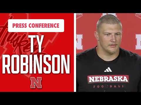 Nebraska Football DL Ty Robinson meets with the media on Tuesday ahead of UCLA I Huskers I GBR