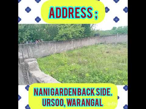 FULL PAID LRS PLOTS FOR SALE, EAST FACING, NEAR BY NANI GARDEN,URSOO HIGHWAY ROAD, WARANGAL