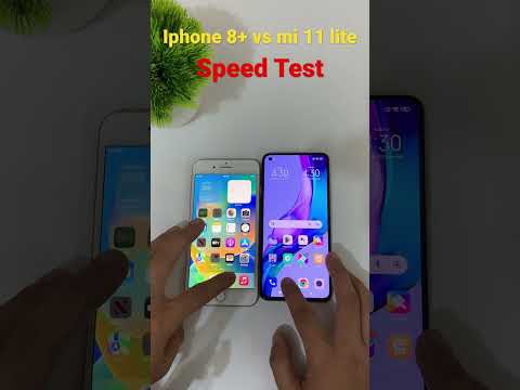 Iphone 8 plus vs mi 11 lite NE Speed Test #shorts