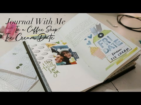 Journal With Me No.20 | Traveler’s Notebook Journal In a Coffee Shop, Ice Cream Date