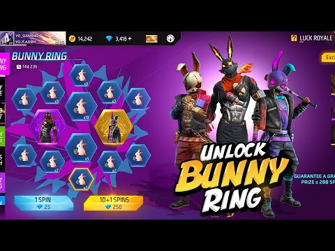 Bunny Ring Event Free Fire 💥| Bunny Ring Event Unlock | FF New Event Today | Free Fire New Event