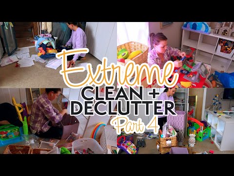 EXTREME Clean and Declutter with Me Part 4 | Play Room Decluttering | Toy Declutter