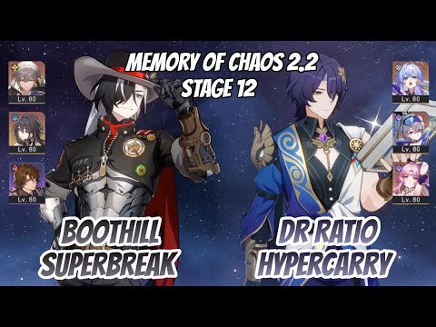 Boothill SuperBreak & Dr. Ratio Hypercarry Memory of Chaos Stage 12 (3 Stars) | Honkai Star Rail