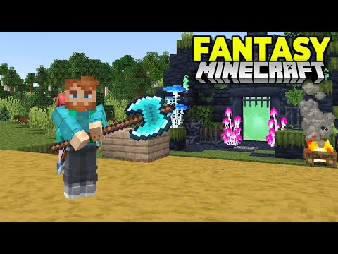 Let's Build a STARTER BASE - Fantasy Minecraft Modded SMP Survival!