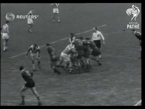 Australia's touring Rugby League team beat France 16-12 in a hard-fought match in Paris (1953)