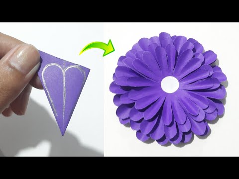 Beautiful Paper Flower Making Idea | How To Make Paper Flower | Flower Making Idea Very Easy