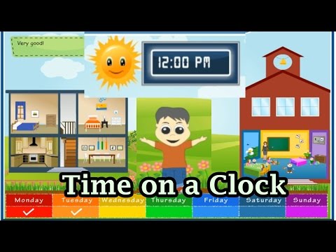 Learn to Tell Time, How to Read the Time on a Clock, Tick Tock Time - Educational Game