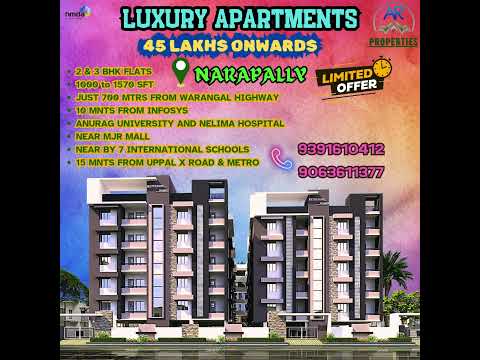 Luxury Apartments 45 Lakhs Onwards #home #3bedroomapartment #2bhk #home #home #gatedcommunity