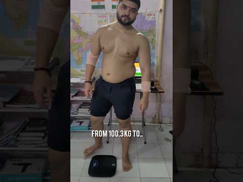 From 100kgs to 74kgs🔥 | body transformation | fatfree fitness #fatloss #weightloss #shorts