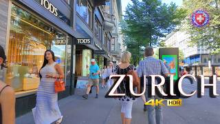 ZURICH SWITZERLAND ✨ Walking tour around BAHNHOFSTRASSE & Lindenhof / City Center currently Stroll