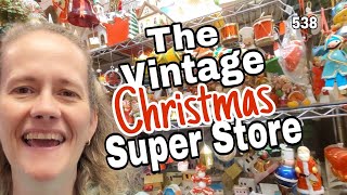 A Mega Store Full of VintageChristmas! It's Overwhelming. Shop With Me