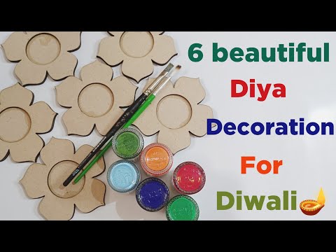 6 beautiful Diya Decoration Ideas| Diwali Decoration ideas| Diya decoration ideas| Diwali Craft #diy