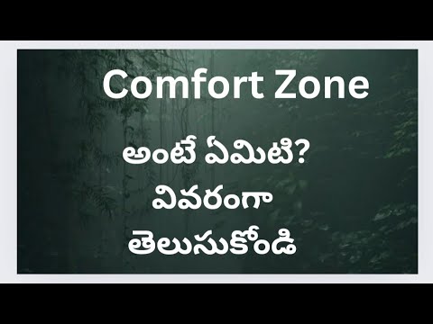 COMFORT ZONE అనేది ఒక మరణ శయ్య.