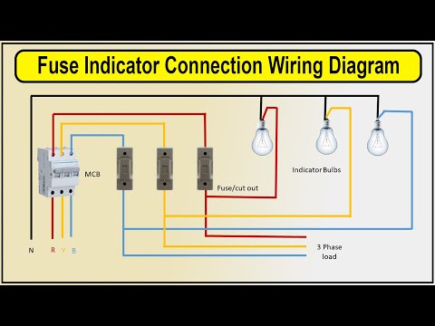 Fuse indicator connection wiring diagram | 3 Phase Indicator Light