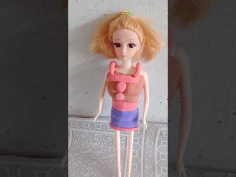 Barbie Doll Clay Fancy Dress #ytshorts #artwithqasim #shorts#dolls #trending