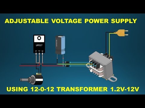 HOW TO MAKE ADJUSTABLE VOLTAGE POWER SUPPLY ! AC TO DC CONVERTER !LM317  voltage regulator